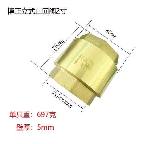厂家直销博正铜业全铜单向阀逆止阀水管立式止回阀止逆阀4分--4寸