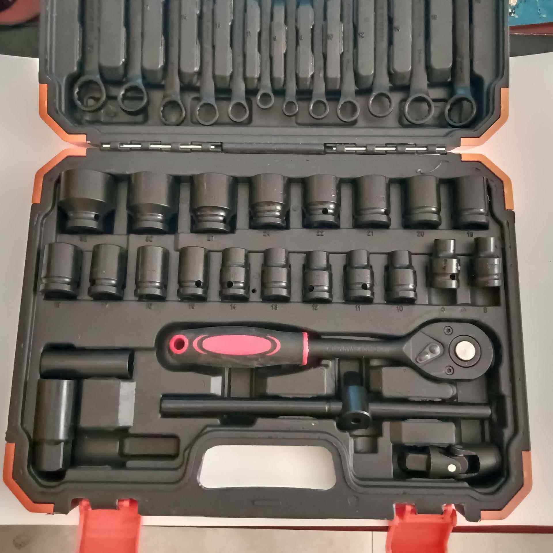 厂家直销1/2 重型六角气动37件套装 72齿棘轮套筒扳手五金汽修套