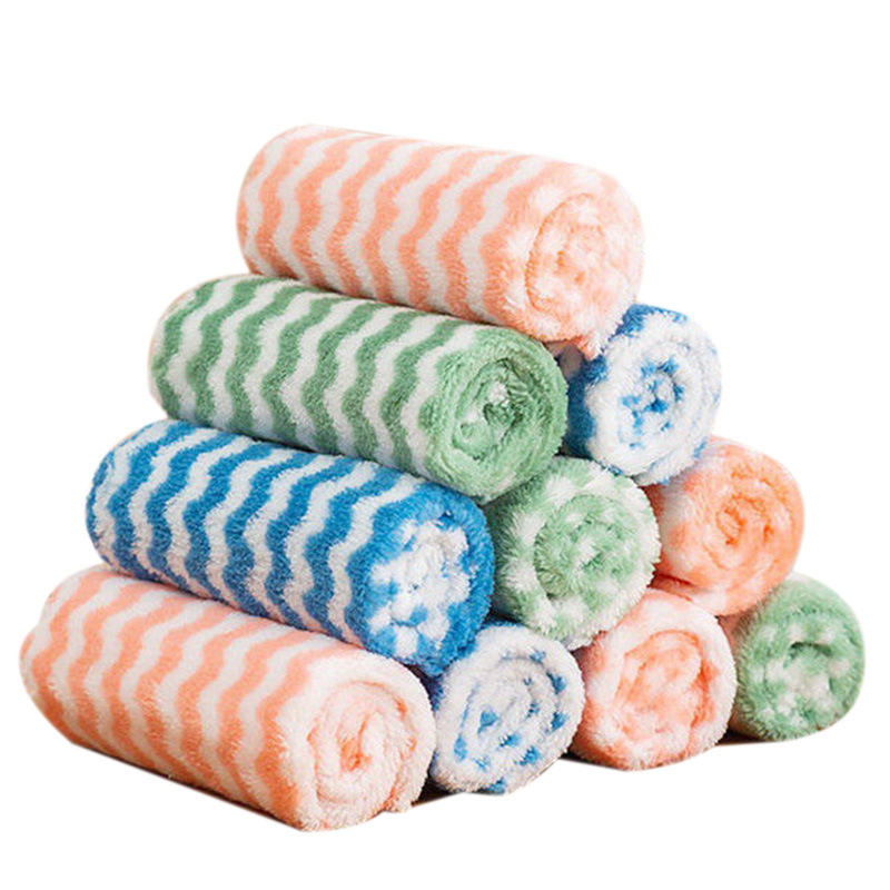 柔软吸水洗碗珊瑚清洁抹布三件套