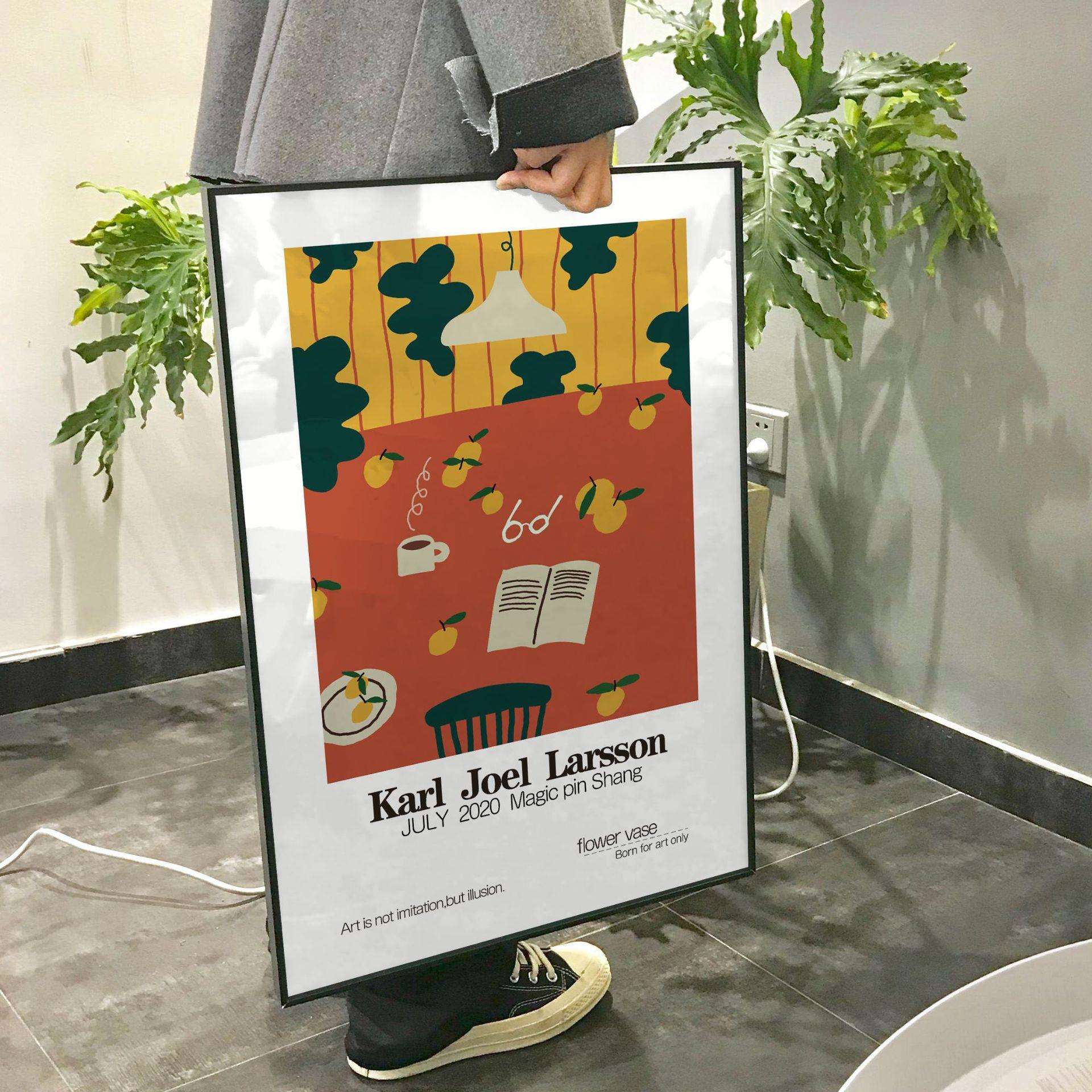 现代简约北欧植物花卉版画小清新桌摆民宿挂画客厅卧室书房装饰画