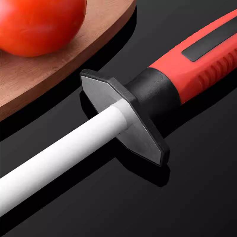 陶瓷磨刀棒高硬度磨刀棍加厚屠宰专用磨刀石菜刀家用玉瓷挡刀棍