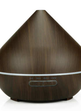 400ml 木纹香薰机裂纹火山加湿器 七彩扩香芳香器 AROMA DIFFUSER