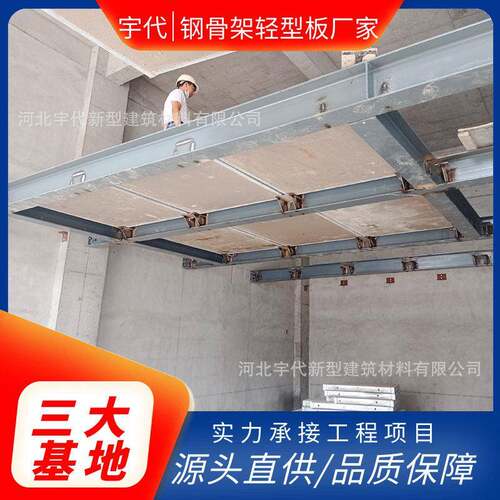 宇钢骨架轻型楼板6-10公分钢结构新型loft夹层板预制板