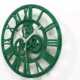 复古创意齿轮 时尚 孔雀绿时钟齿轮做装 饰沙石金粉钟挂钟客厅旧欧式