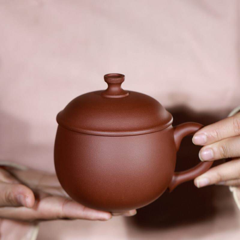 宜兴紫砂杯名家纯全手工制水杯办公杯子茶杯茶具原矿大茶杯将军杯