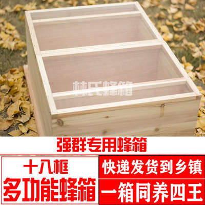 特大卧式中蜂箱多功能蜂箱交尾蜂箱18框中蜂箱蜂箱定地养蜂箱平箱