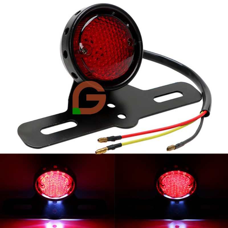 摩托车改装尾灯 哈雷Cafe Racer LED摩托车刹车灯铝合金尾灯