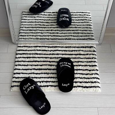 Absorbent felt bedroom entrance door mat bathroom rug carpet