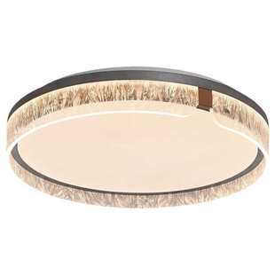 意式 极简卧室灯现代简约创意设计师冰裂纹圆形护眼主卧房间吸顶灯