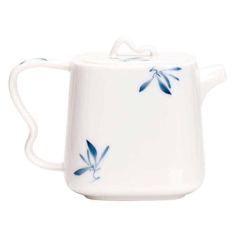 纯手绘蝴蝶兰花壶茶壶单壶家用陶瓷带过滤冲泡茶器功夫茶具