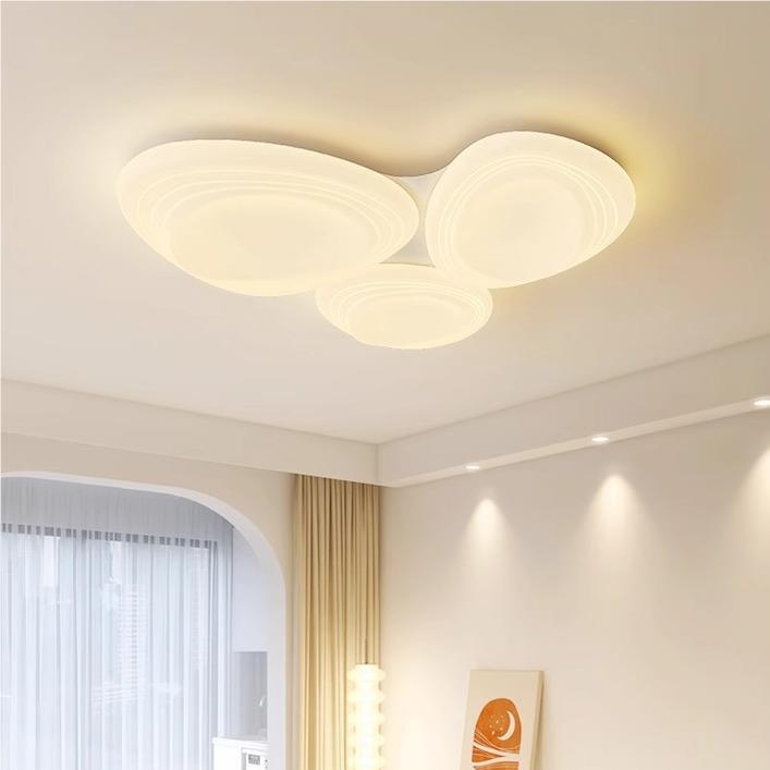 奶油风新室款代鹅卵石网客厅吸顶灯现简88360约ins红家用高级感卧