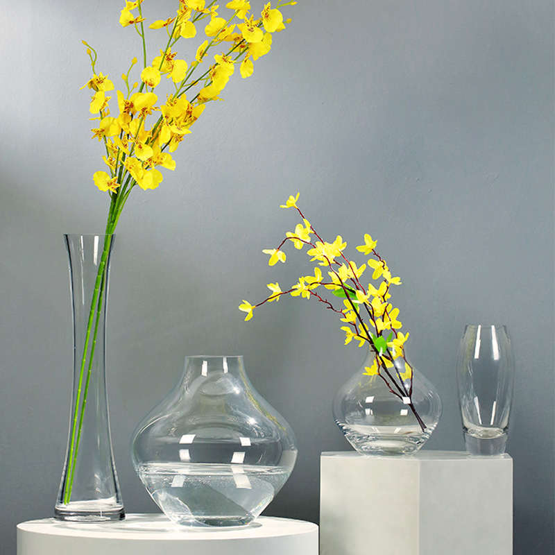 出口英德无铅水晶玻璃客厅圆球花瓶欧式卧室透明花器生态鱼缸简约