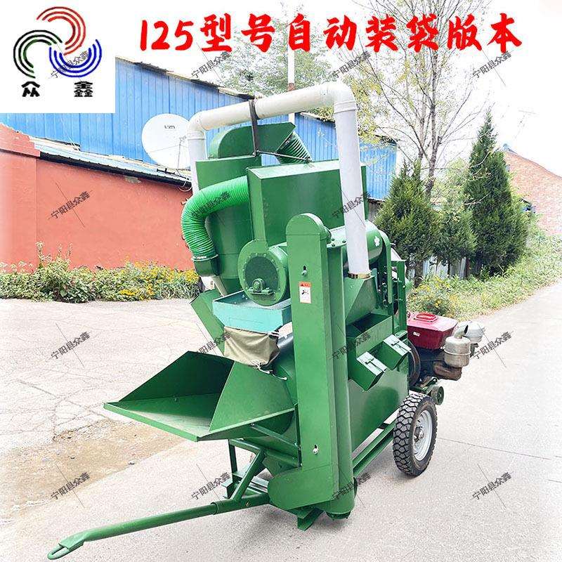 谷子脱粒机谷穗打粒机100型125型自动装袋高粱脱粒机