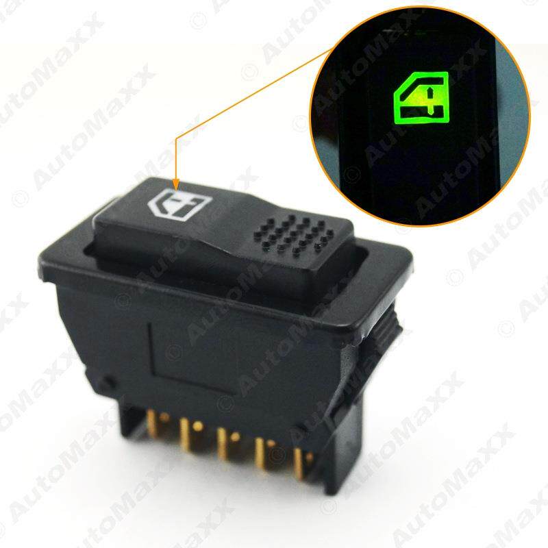 12V-24V 汽车通用电动窗开关 电动车窗玻璃升降器单开关 带灯