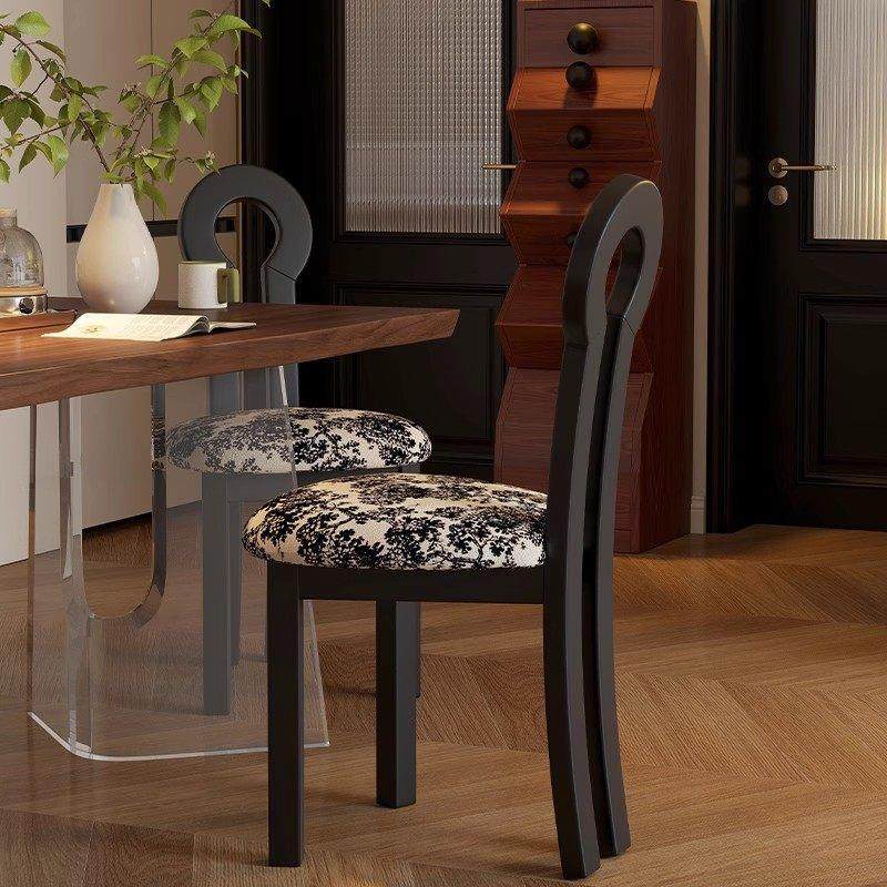 法式覆古餐椅家用饭厅椅子中古实木餐桌椅岛台餐桌凳侘寂风钥匙椅,住宅家具,餐椅,淘宝优惠券,粉丝福利购,淘宝优惠卷