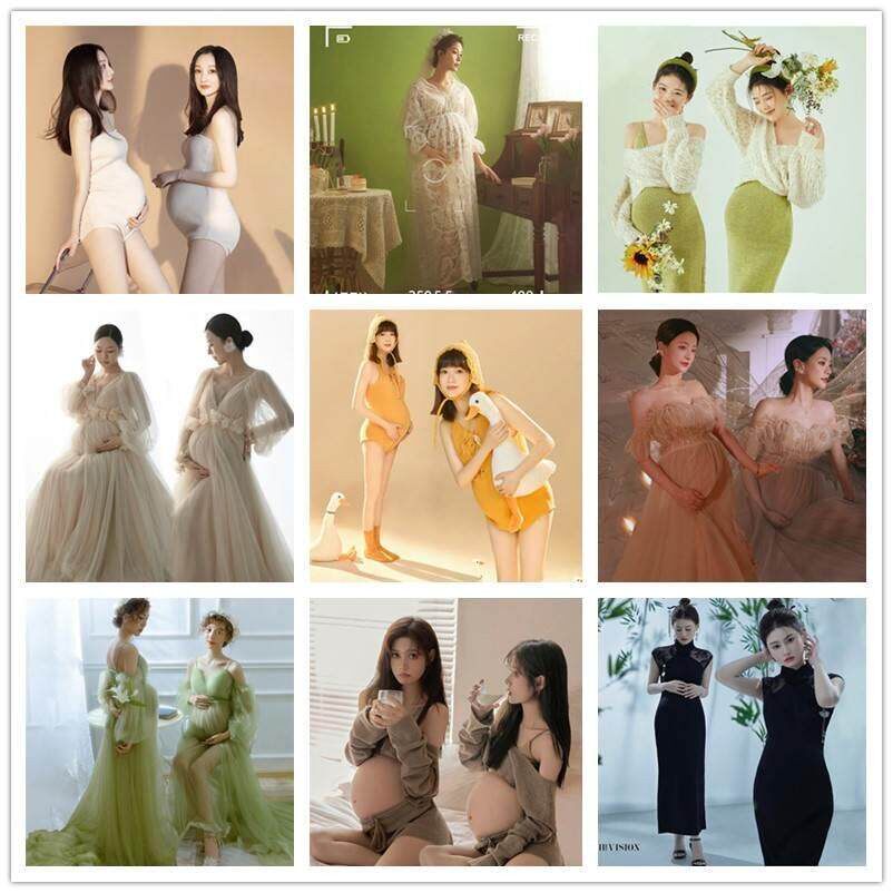 孕妇照服装照相馆孕妇拍照摄影主题服装唯美小清新洋装大肚妈咪写