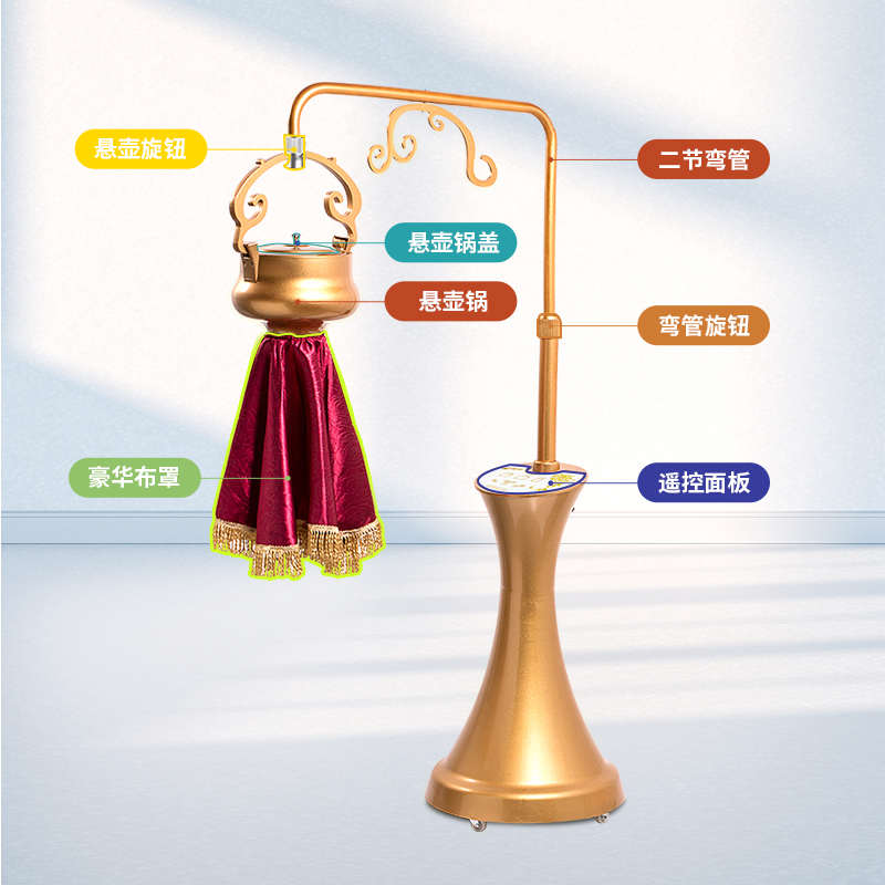 艾灸仪器悬灸仪配件专用布罩艾绒盒弯管旋钮发热片风扇小蛮腰锅盖