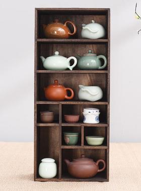 木实公收纳盒中式桌面置物架书办架学生飘窗书橱理杂物整架CF02重