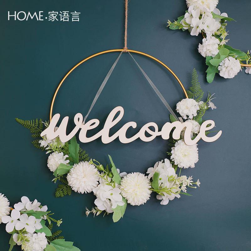 少女心花环挂件公主房间门口布置装饰婚庆道具客厅卧室墙面上壁挂