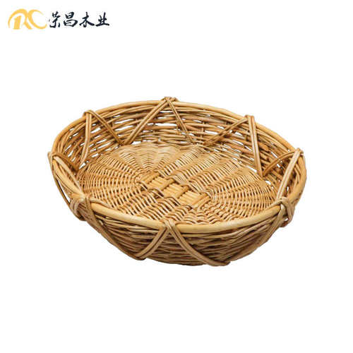 柳编面包筐手工编制面包篮烘焙店工艺篮陈列道具摆件面包展示筐