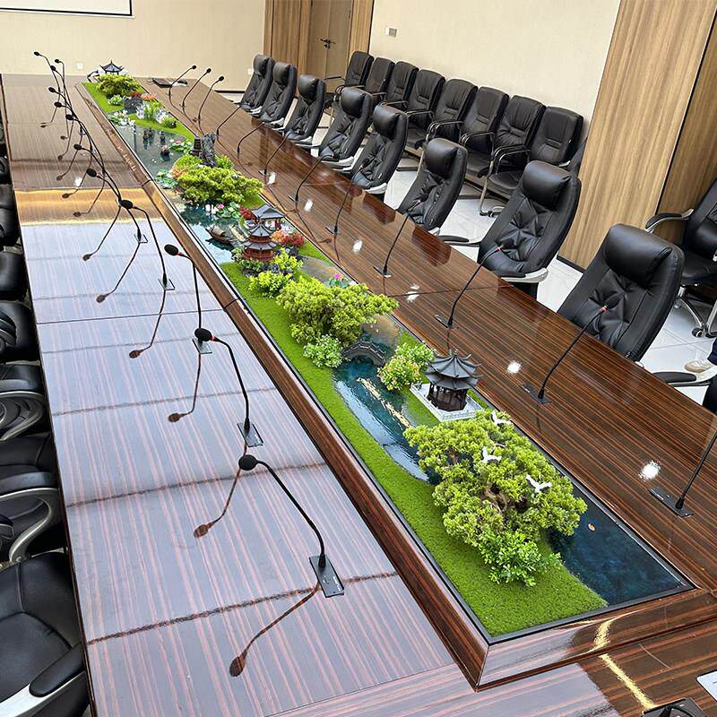 大型长桌西长桌宴会会议桌花微景观桌饰摆餐件自助餐桌定制高端装