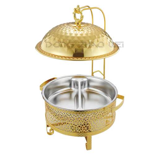 跨境金色自助餐炉 Chafing dish With Lid Holder Food Warmer