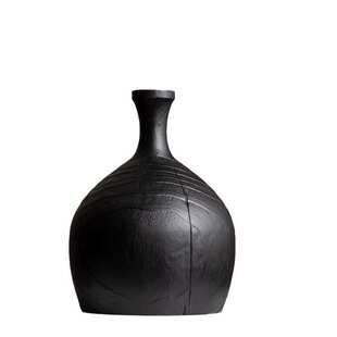 由至 日式枯木刹寂风禅意插花瓶 自然原木实木花器客厅茶室装饰