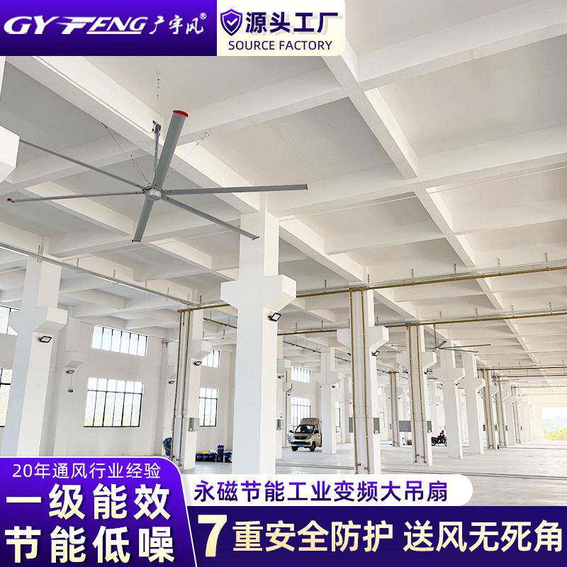 工业风扇永磁厂房车间篮球场养殖场大吊扇吊顶式大功率大风扇7米3