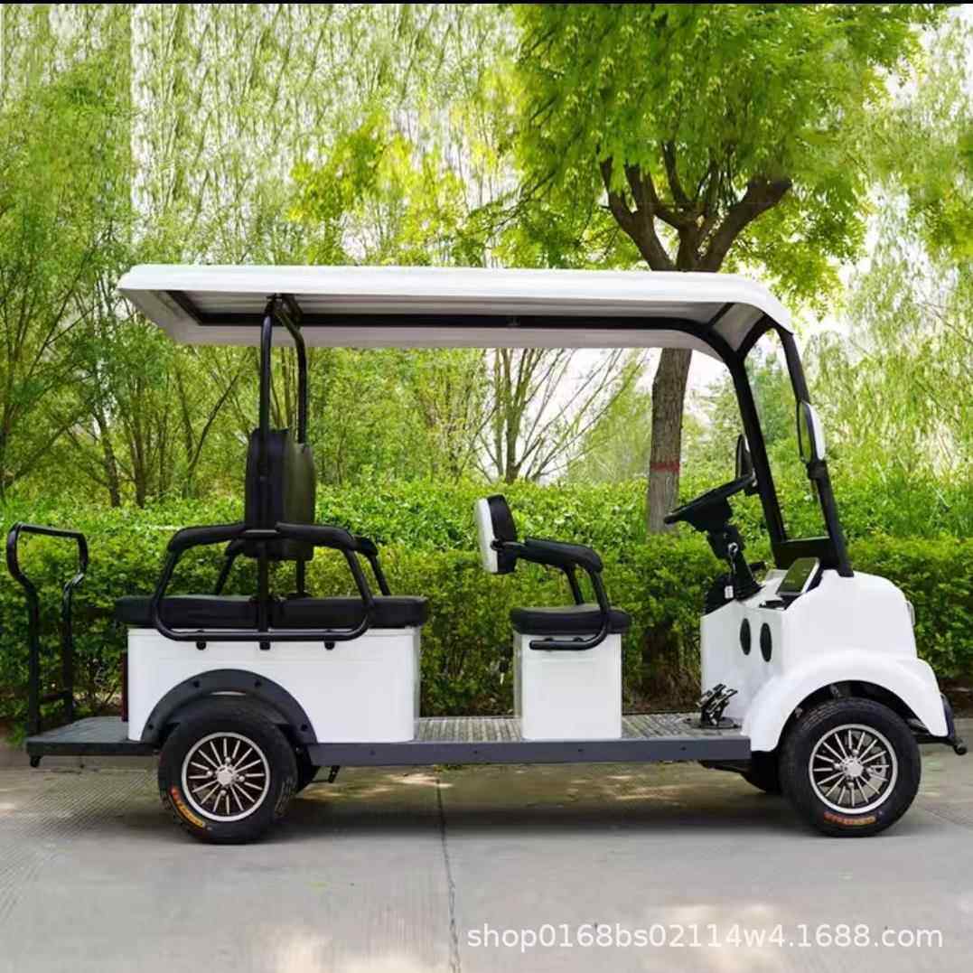 电动四轮车旅游观光车楼盘游览穿梭车园区景区四轮电动带步车