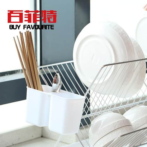 cs304不锈F7TT9J68钢叠碗碟架厨双层房置物X型沥水架免装带接水折