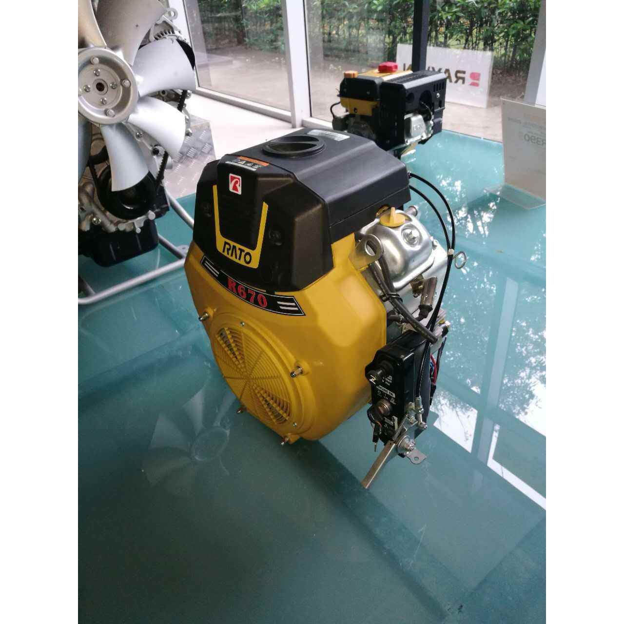 润通R670V型双缸四冲程水平轴动力汽油机发动机