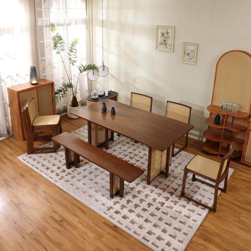 实木餐椅北欧藤编椅子家用侘寂风餐桌椅书桌椅民宿凳子可叠放休闲,住宅家具,餐椅,淘宝优惠券,粉丝福利购,淘宝优惠卷