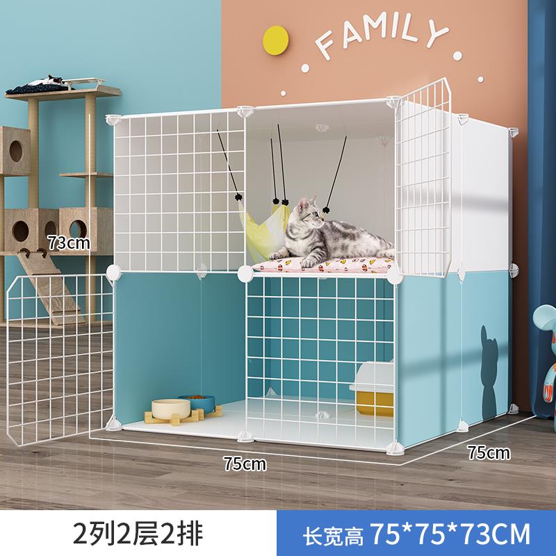 新款猫屋不砂猫占猫笼子家用结实一体猫别墅自带盆定制猫柜两地层图片