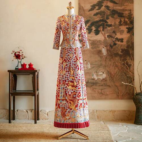 重工龙凤褂2025年新款小个子结婚敬酒服出阁服高级褂皇奢华大五福