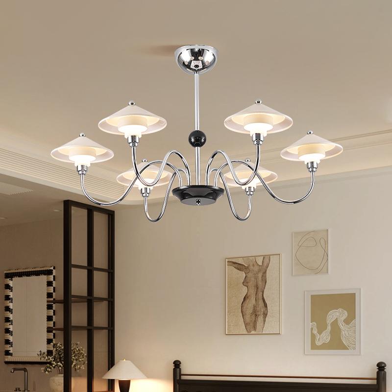 法式复古全光谱护眼客厅吊灯中古奶油风创意设计师款卧室灯中山灯