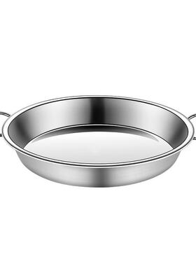 61N盘子蒸盘圆盘锣锣的工具加厚商用平底盘平做面皮制作304肠粉亲