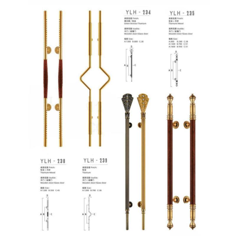 玻门咨询拉手不锈钢拉手厂家门璃香把别手墅酒店大门拉手拉丝槟拉