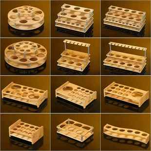 创意家用酒架杯架竹木杯架白酒杯分酒器收纳托盘烈酒杯一口杯架子