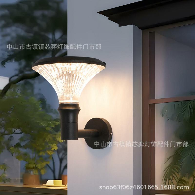 户外太阳能灯防水草坪灯别墅大门柱灯花园外墙壁灯庭院围墙灯