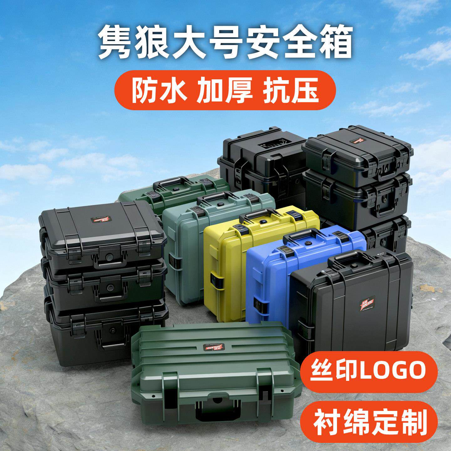 大号安全防护箱手提式塑料五金工具箱摄影设备仪器工程防水收纳盒