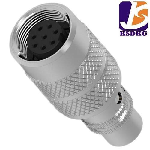 M12连接器3芯/3针/3孔/公头母头航空插头直头弯头3P传感器