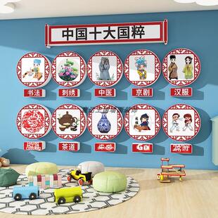 幼儿园楼梯墙面装饰环创材料主题墙成品走廊中国十大国粹传统文化