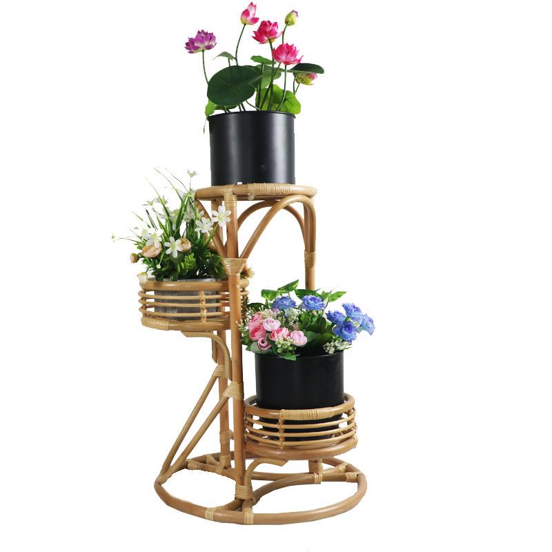 雅轩工艺阳台客厅装饰植物藤编织花篮真藤编织风格客厅花架藤