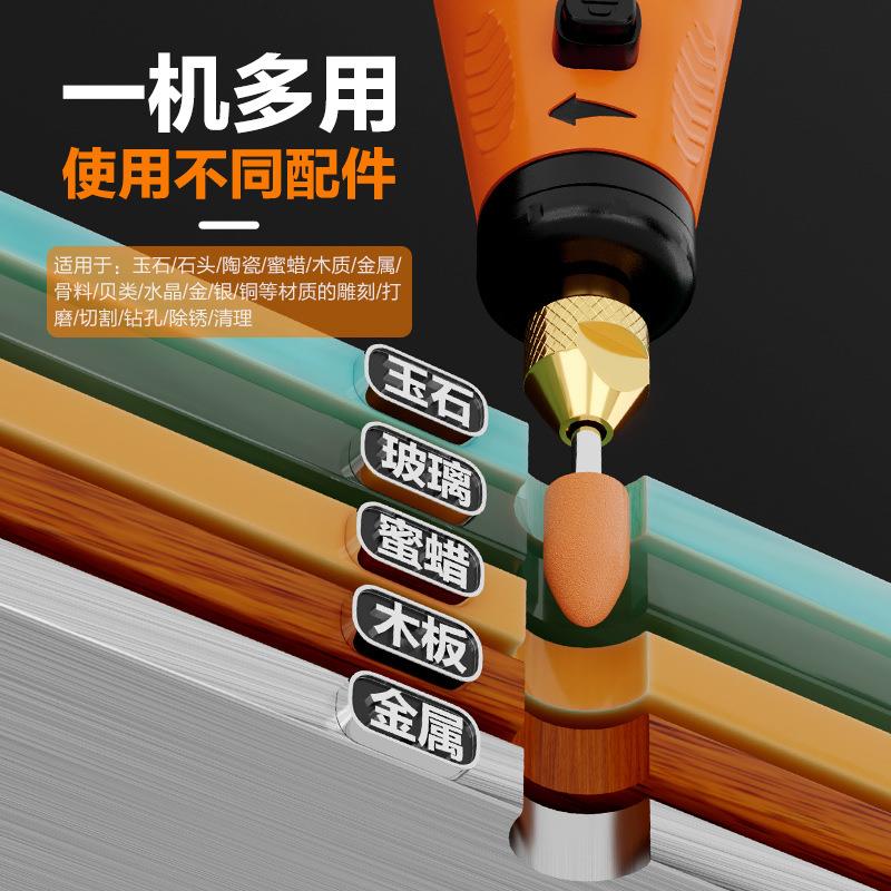 上海思耐捷电磨4V五档调速大功率充插两用电磨机3692塑料盒装