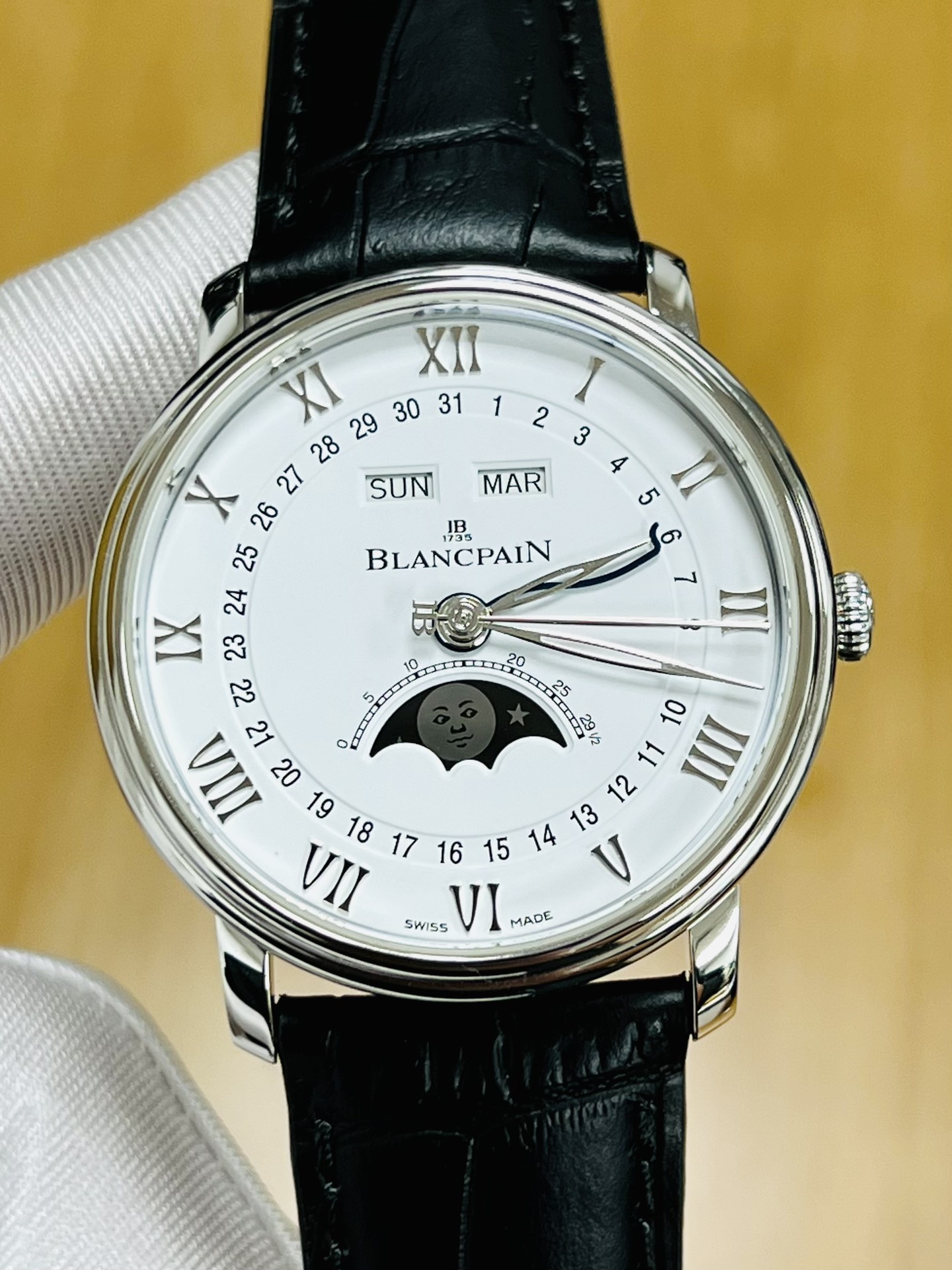 [9.8新宝珀经典系列月相手表男自动机械男款腕表6654A-1127-55B