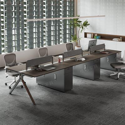 办公桌椅组合简约现代卡座双4四6六8八人员工位办公室工位职员桌