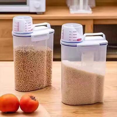 Japanese-style Rice Container, Plastic Kitchen Airtight Cani