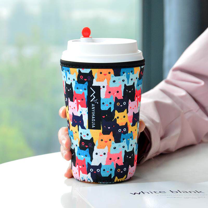兼容多品牌咖啡杯杯套外带杯子加厚布套防烫保温防冷凝水出口内销