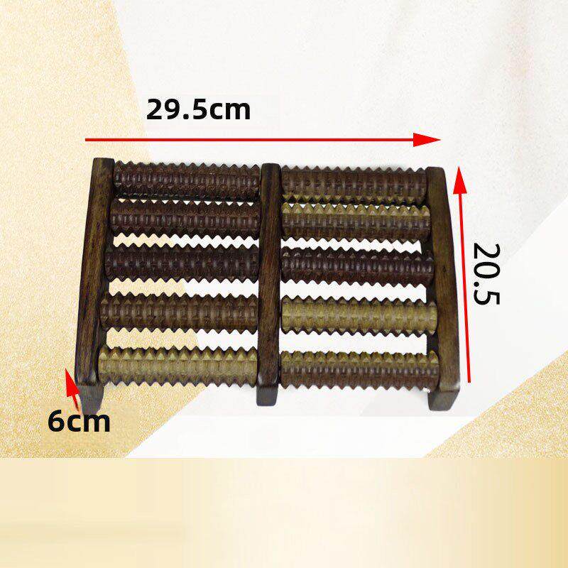 实木鸡翅木足部按摩器足部滚轮型木制家用穴位按摩器