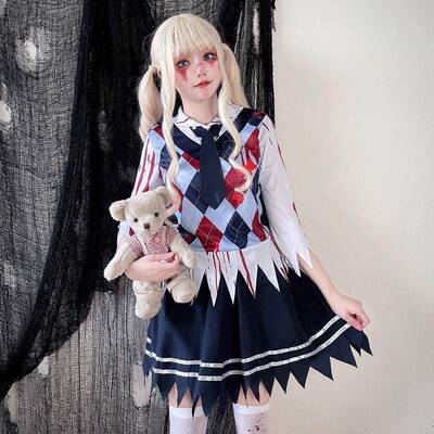 Haunted Doll Bloody Clown Student Costume
